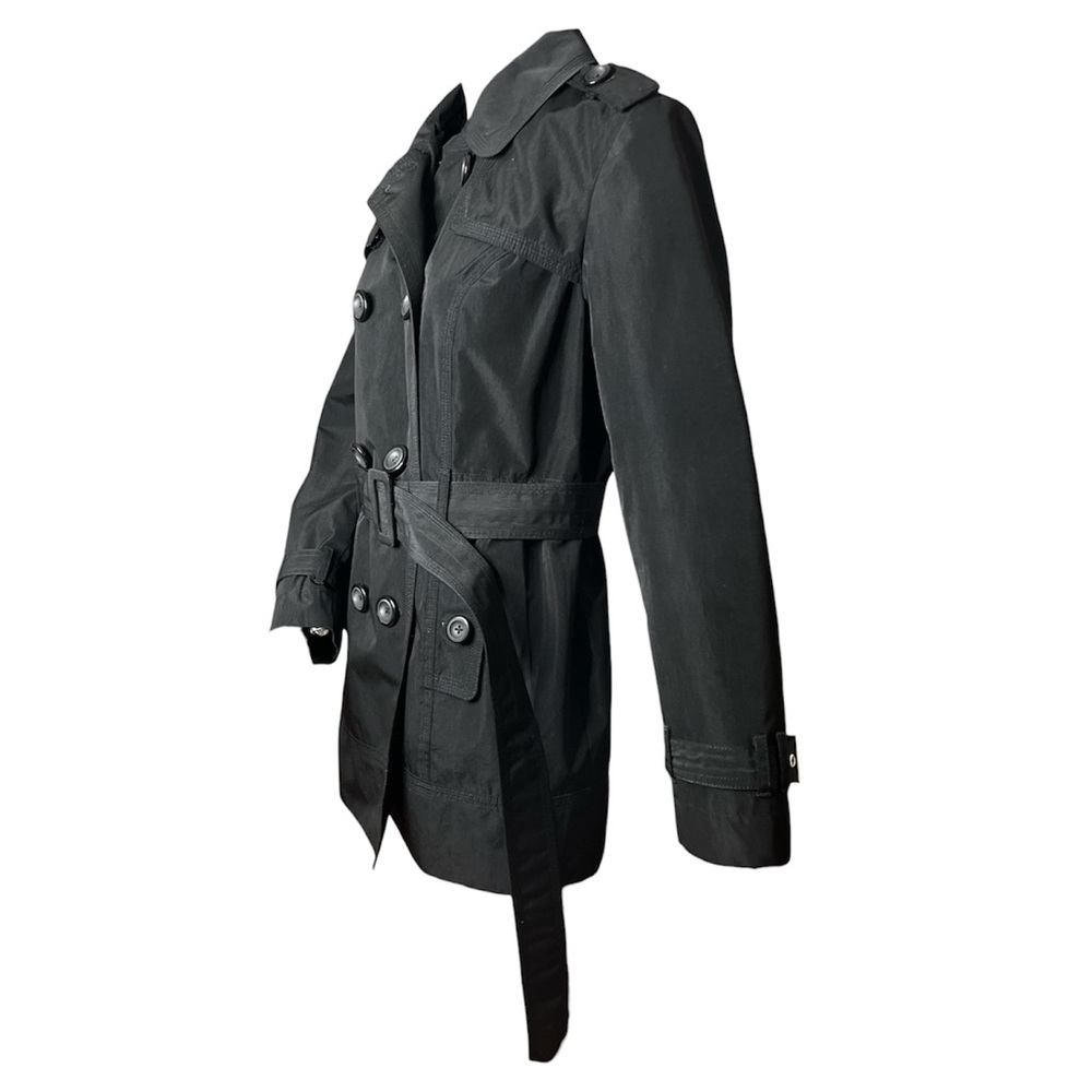 Relativity Black Trench Coat with Belt